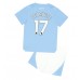 Günstige Manchester City Kevin De Bruyne #17 Babykleidung Heim Fussballtrikot Kinder 2023-24 Kurzarm (+ kurze hosen)